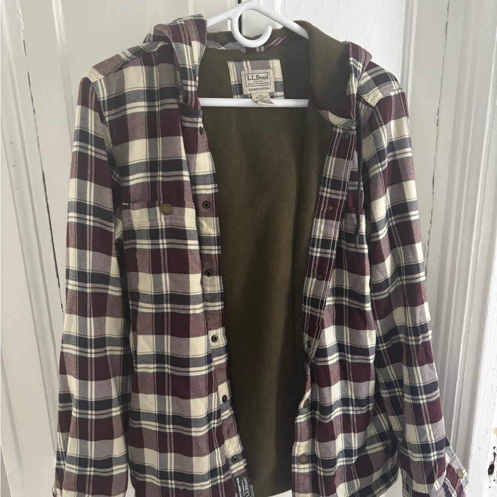 L.L. Bean Plaid Flannel Shirt Jacket